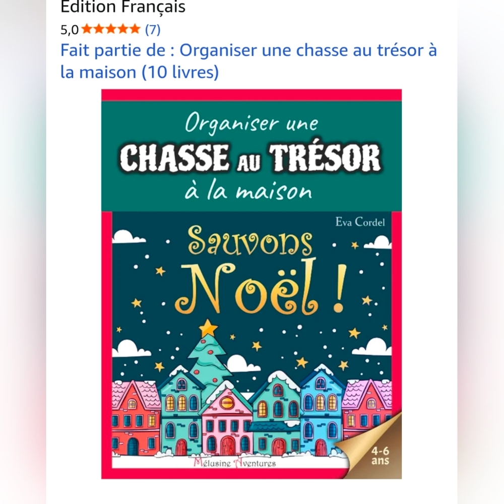 💟10/20$ French Children's Book 'Sauvons Noël!'